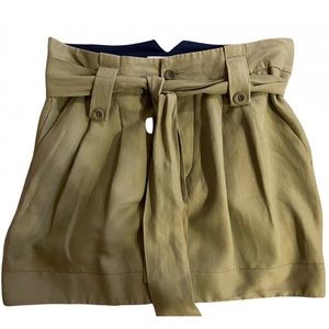 SEE BY CHLOE Linen/Wool Khaki Mini-Skirt